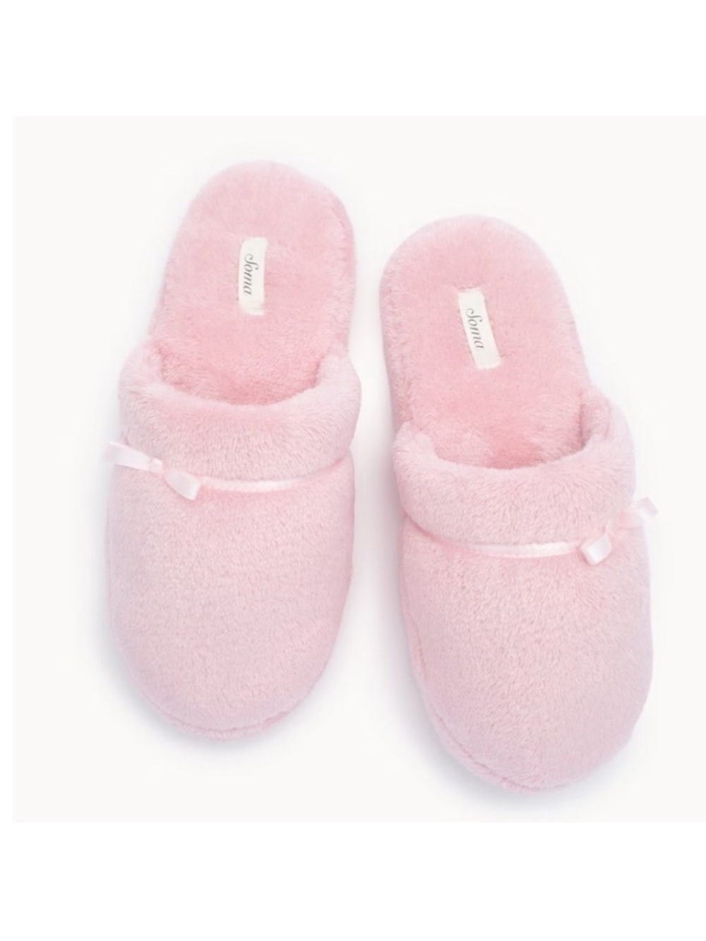 SOMA Embraceable Plush Velour Pink Slippers Scuffs S Small 5/6 EUC Worn 1x $40